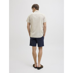 JJ REBEL Moss Sunny Hør Skjorte - Moonbeam