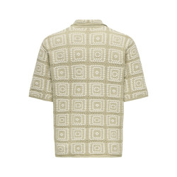 ONLY & SONS Bart Rlx 5 Strik Skjorte - Silver Lining