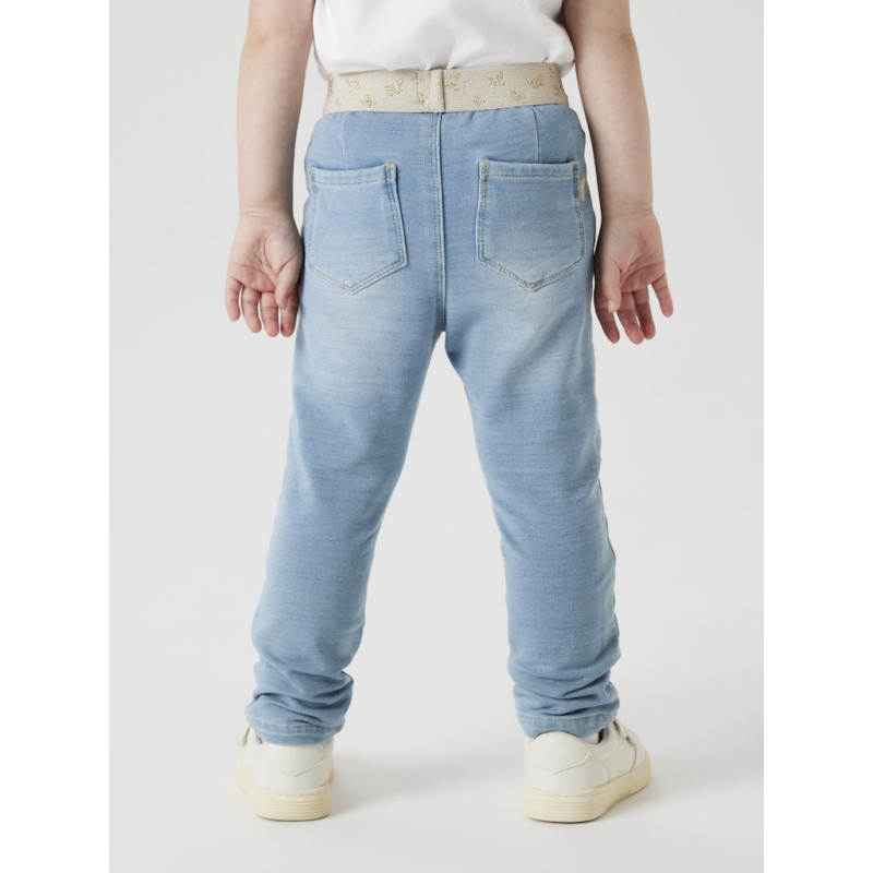 NAME IT Mini Salli Slim Sweat Jeans - Light Blue Denim
