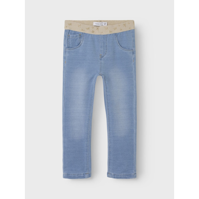 NAME IT Mini Salli Slim Sweat Jeans - Light Blue Denim