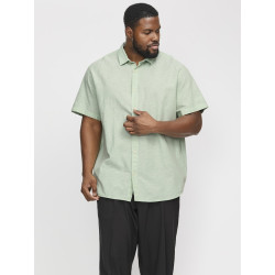 JACK & JONES PLUS Breeze Hør Skjorte - Iceberg Green