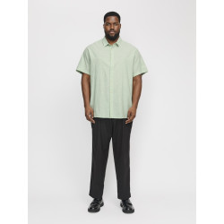 JACK & JONES PLUS Breeze Hør Skjorte - Iceberg Green