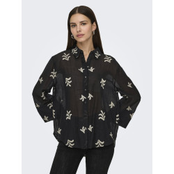 JDY Theo Broderet Skjorte - Sort