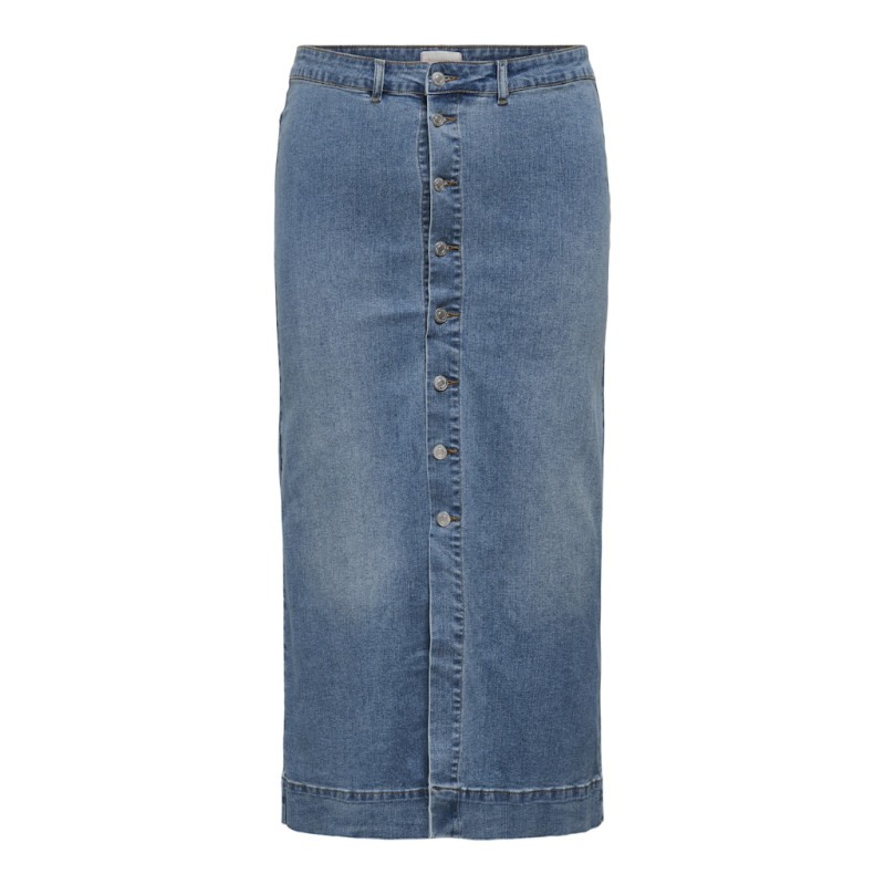 ONLY CARMAKOMA Irina Maxi Denim Nederdel - Medium Blue Denim