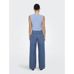 ONLY Luna Life Strik Top - Light Blue