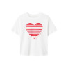 NAME IT KIDS Fesko T-Shirt - Bright White / Chinese Red Heart