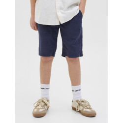 JACK & JONES JUNIOR Jaiden Summer Jogger Hør Shorts - Night Sky JACK & JONES JUNIOR Jaiden Summer Jogger Hør Shorts - Night Sky