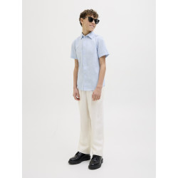 JACK & JONES JUNIOR Breeze Hør Skjorte - Chambray Blue