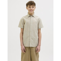 JACK & JONES JUNIOR Breeze Hør Skjorte - Crockery