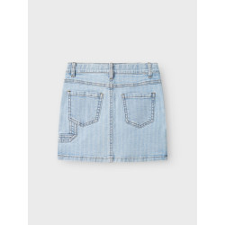 NAME IT KIDS Amelia Kort Denim Nederdel - Light Blue Denim