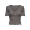 ONLY Laila Top Med Knapper - Plum Kitten