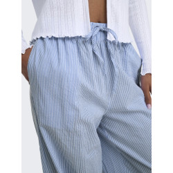 ONLY Augusta Bukser - Cloud Dancer / Blue Stripes