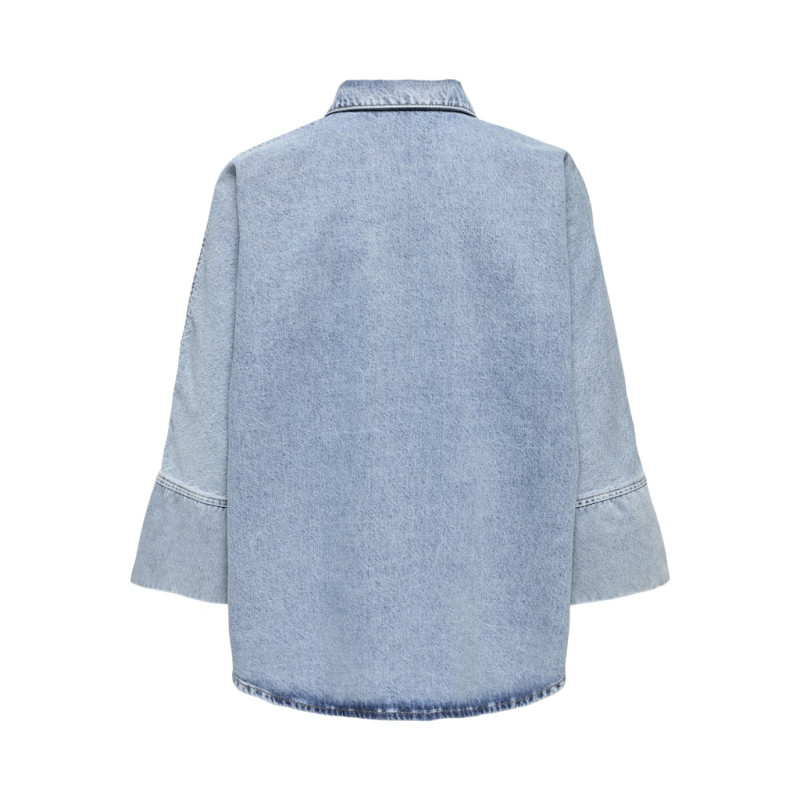 ONLY Grace Sløjfe Denim Skjorte - Light Blue Denim ONLY Grace Sløjfe Denim Skjorte - Light Blue Denim