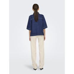 ONLY Belle Denim Skjorte - Dark Blue Denim