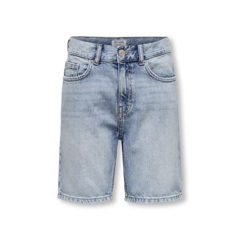 ONLY & SONS JUNIOR Edge LB 2788 Tai Denim Shorts - Light Blue Denim