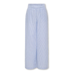 KIDS ONLY Smilla Life Stribede Bukser - Cloud Dancer / Clear Sky