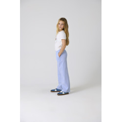 KIDS ONLY Smilla Life Stribede Bukser - Cloud Dancer / Clear Sky