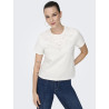 JDY Cif Broderi Anglaise T-Shirt - Cloud Dancer