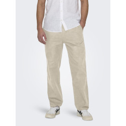 ONLY & SONS Linus Hør Bukser - Silver Linning