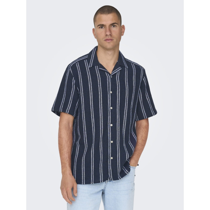 ONLY & SONS Trev Life Skjorte - Dark Navy