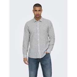 ONLY & SONS Caiden Life Hør Skjorte - Dark Navy