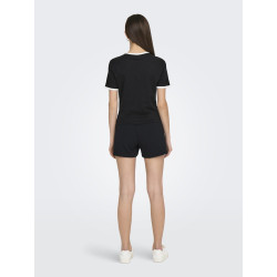 ONLY Nina Life Kontrast T-Shirt - Sort