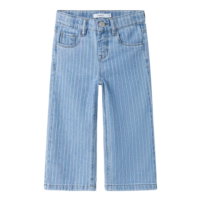 NAME IT MINI Rose Stribede Jeans 4008 - Light Blue Denim