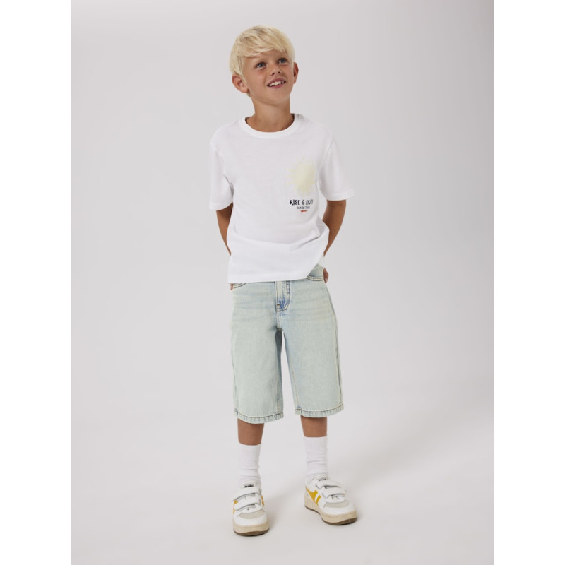 NAME IT KIDS Ryan Bermuda Denim Shorts 3040 - Vintage Light Blue Denim
