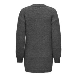 JDY Zoey Strik Cardigan - Dark Grey Melange