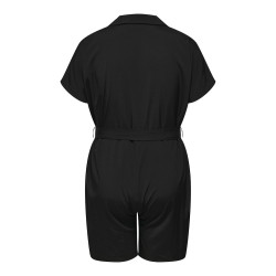 ONLY CARMAKOMA Nova Life Lux S/S Vera Playsuit - Sort
