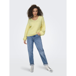 JDY Dinea L/S Vendbar Strik Pullover - Pastel Yellow