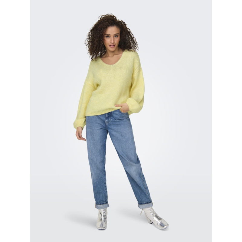 JDY Dinea L/S Vendbar Strik Pullover - Pastel Yellow