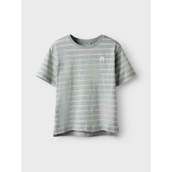 NAME IT KIDS Voby S/S T-shirt - Slate Gray