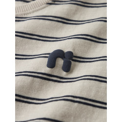 NAME IT KIDS Voby S/S T-shirt - Whitecap Gray / Navy Blazer