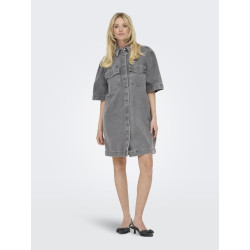 ONLY Sophie S/S Oversized Denim Kjole - Medium Grey Denim