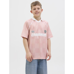 JACK & JONES JUNIOR Lido Mesh Polo - Pink Icing