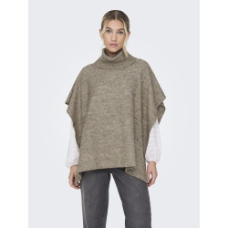 ONLY Lovisa Life Strik Poncho - Camel