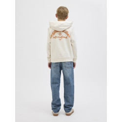 JACK & JONES JUNIOR Paros Type Hoodie - Antique White