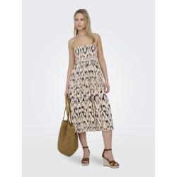 JDY Bree Life S/L Smock Kjole - Cement