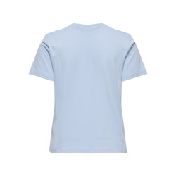 JDY Selma S/S T-shirt Med Hæklet Lomme - Soft Chambray