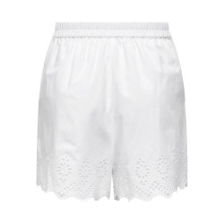 ONLY Lou Life Broderede Shorts - Bright White