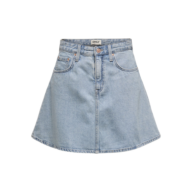 ONLY Eden Denim Nederdel - Light Blue Denim