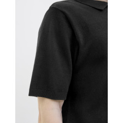 JJ REBEL Callum Strik Polo S/S - Sort
