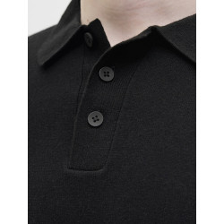 JJ REBEL Callum Strik Polo S/S - Sort