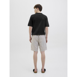 JJ REBEL Callum Strik Polo S/S - Sort