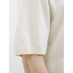 JJ REBEL Callum Strik Polo S/S - Cloud Dancer