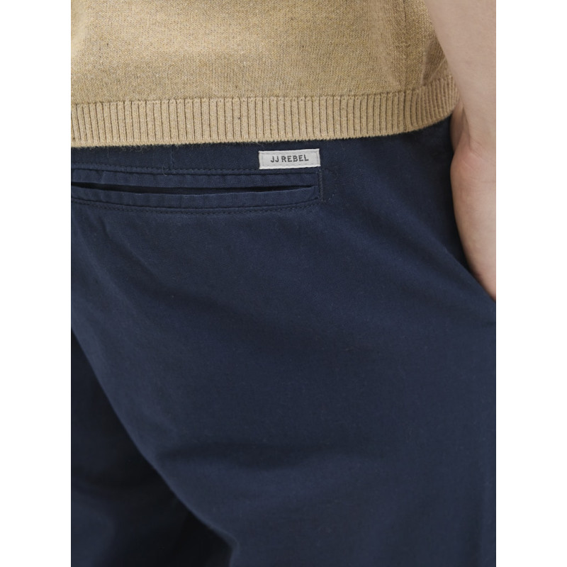 JJ REBEL Boliver Sunny Chino Hør Bukser - Navy Blazer