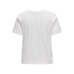 JDY Selma S/S T-shirt Med Hæklet Lomme - Cloud Dancer