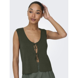 JDY Alexandra S/L Vendbar Binde Top - Beluga