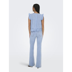 ONLY Silla Flæse Top - Bel Air Blue